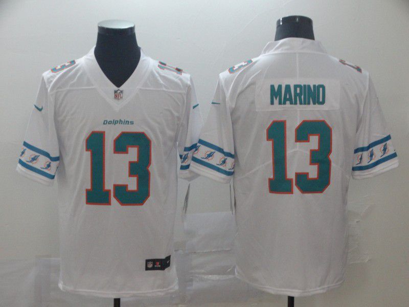 Men Miami Dolphins #13 Marino White team logo cool edition NFL Jerseys